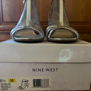 Nine West Gisselle Silver Shoes 8.5